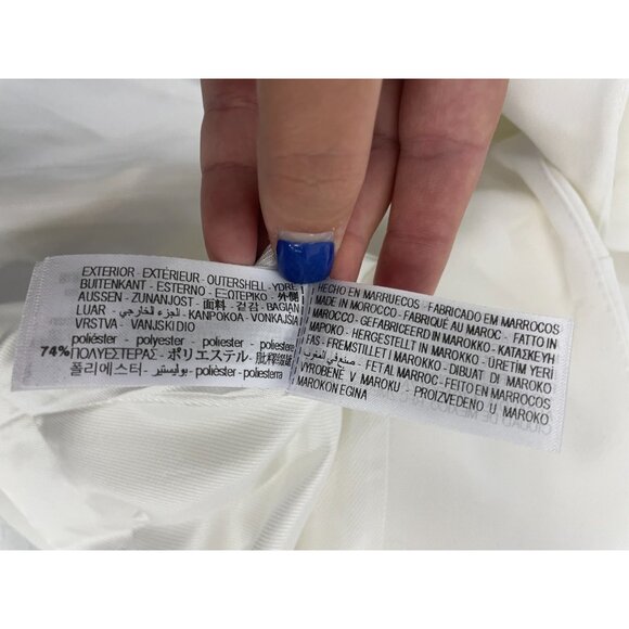 Zara Womens Blazer Suit Jacket M Medium Oyster White Gold Buttons 2399/593 NWT - Picture 10 of 16